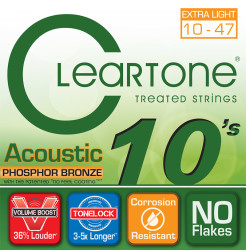 Cleartone - Cleartone 7410 Extra Light Akustik Gitar Teli (10-47)
