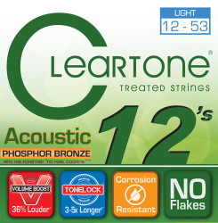 Cleartone - Cleartone 7412 Light Akustik Gitar Teli (12-53)