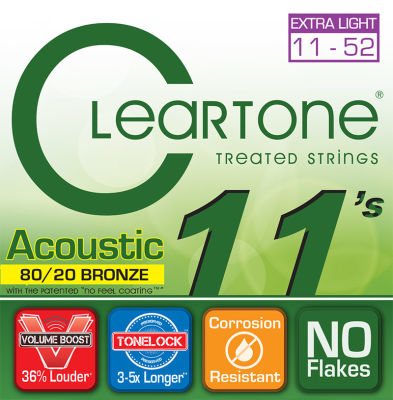 Cleartone 7611 Custom Light Akustik Gitar Teli (11-52)