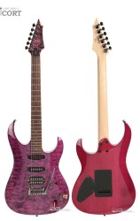 Cort AERO-11 Trans Dark Purple Elektro Gitar - Thumbnail