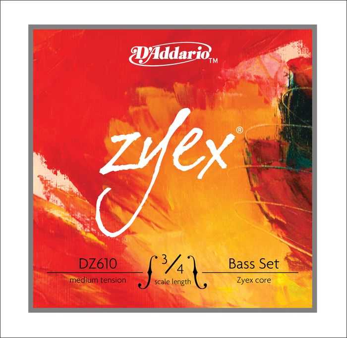 D´Addario DZ610 3/4 Zyex Medium Tension Bas Strings Set
