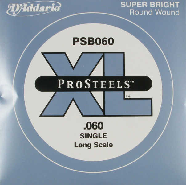 D'Addario PSB060 Single ProSteels Tek Bas Gitar Teli (060-Re)