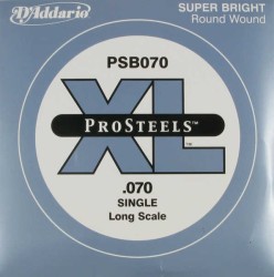 DAddario - D'Addario PSB070 Single ProSteels Tek Bas Gitar Teli (070-Re)