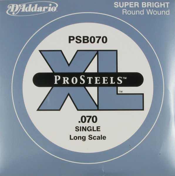 D'Addario PSB070 Single ProSteels Tek Bas Gitar Teli (070-Re)
