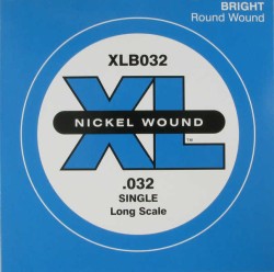 DAddario - D'Addario XLB032 Single Nickel Wound Tek Bas Gitar Teli (032-Do)