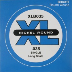 DAddario - D'Addario XLB035 Single Nickel Wound Tek Bas Gitar Teli (035-Sol)