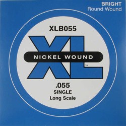 DAddario - D'Addario XLB055 Single Nickel Wound Tek Bas Gitar Teli (055-Re)