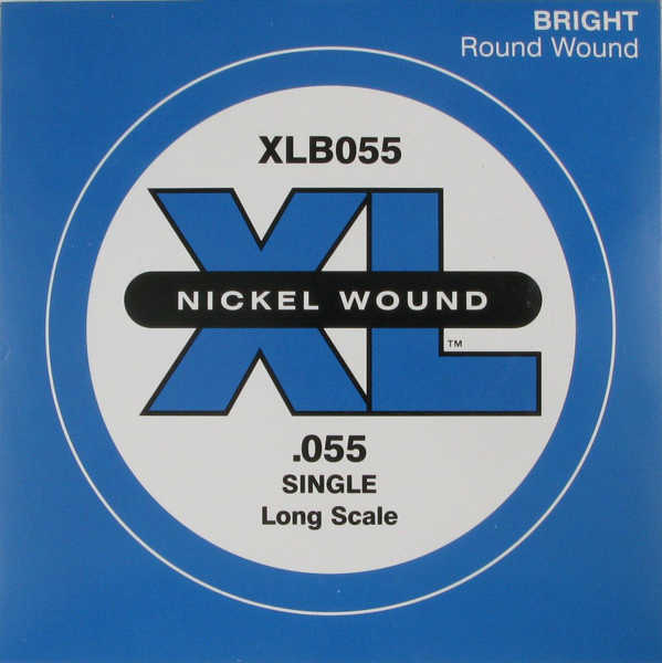 D'Addario XLB055 Single Nickel Wound Tek Bas Gitar Teli (055-Re)