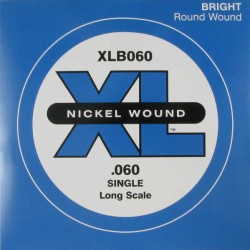 DAddario - D´Addario XLB060 Single Nickel Wound Tek Bas Gitar Teli (060-Re)