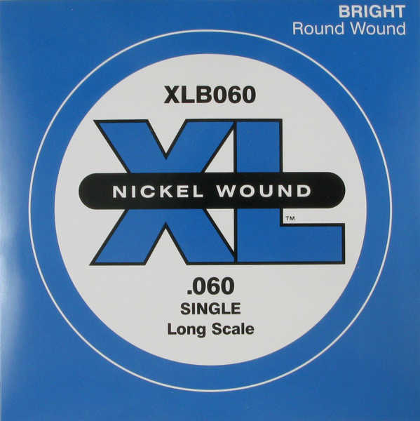 D´Addario XLB060 Single Nickel Wound Tek Bas Gitar Teli (060-Re)