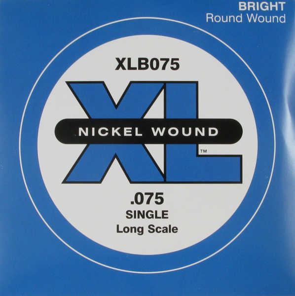 D´Addario XLB075 Single Nickel Wound Tek Bas Gitar Teli (075-La)