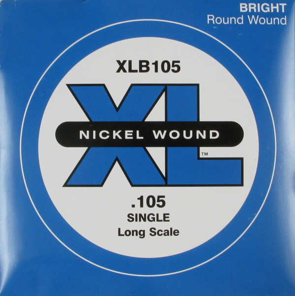 D'Addario XLB105 Single Nickel Wound Tek Bas Gitar Teli (105-Mi)