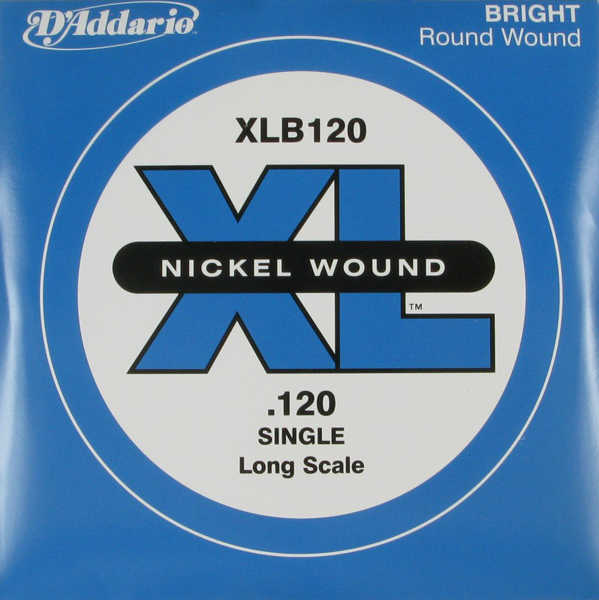 D'Addario XLB120 Single Nickel Wound Tek Bas Gitar Teli (120-Si)