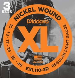 DAddario - D´addario EXL110-3D Elektro Gitar Tel Seti (3´lü Paket 010-46)