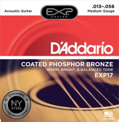 DAddario - D´Addario EXP17 Coated Phosphor Akustik Gitar Teli (13-56)