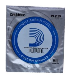 DAddario - D´Addario PL015 Tek Elektro & Akustik Gitar Teli (015)