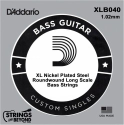 DAddario - D´Addario XLB040 Single Nickel Wound Tek Bas Gitar Teli (040-Sol)
