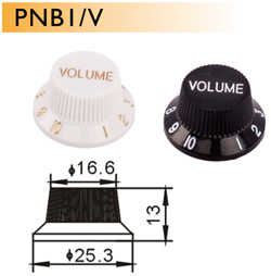 Dr. Parts PNB1/V Siyah Plastik Volüm Düğmesi