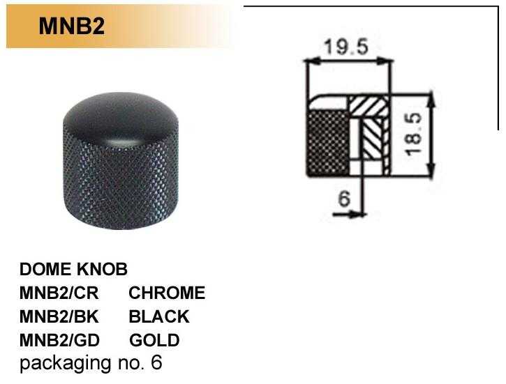 Dr.Parts MNB2-BK Dome Potans Düğmesi