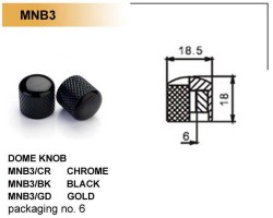Dr. Parts - Dr.Parts MNB3-BK Metal Potans Düğmesi