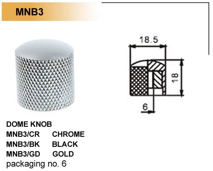 Dr.Parts MNB3-CR Metal Potans Düğmesi