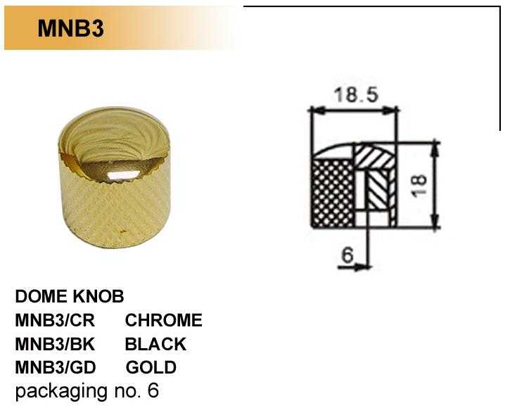 Dr.Parts MNB3-GD Metal Potans Düğmesi