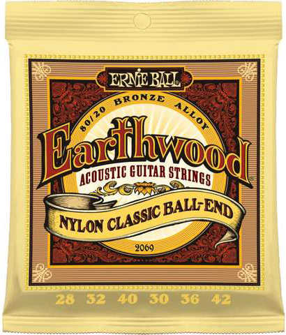 Ernie Ball P02069 Earthwood 80/20 Bronze Folk Klasik Gitar Teli
