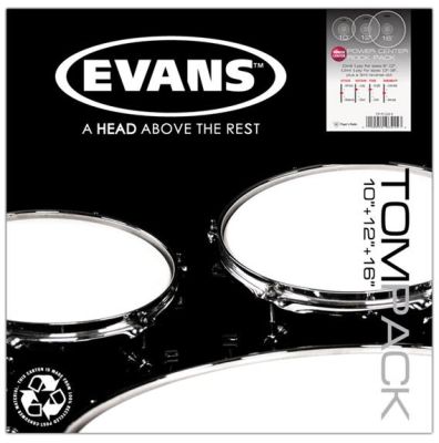 Evans ETP-PC1CLR-R Power Center Clear Drum Head Set