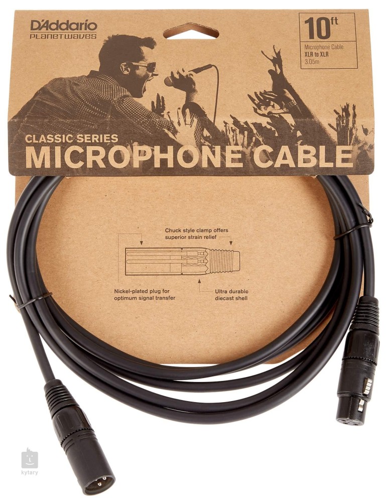 Daddario MIC10 Mikrofon Kablosu(3.05m)