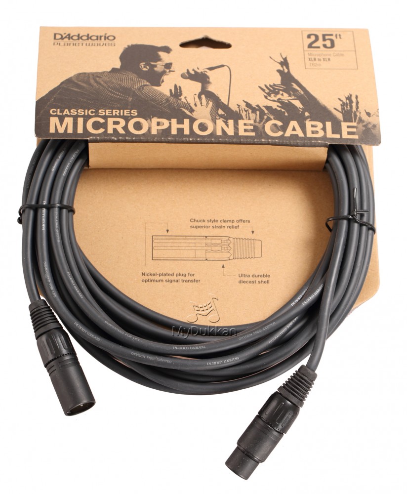 Daddario MIC25 Mikrofon Kablosu (7.62m)