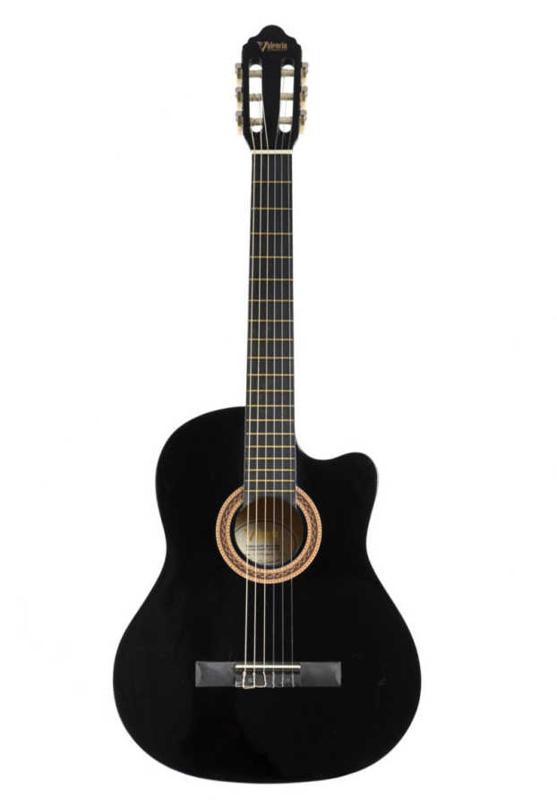Valencia VC104TCBK 4/4 Siyah Kesik Kasa Klasik Gitar